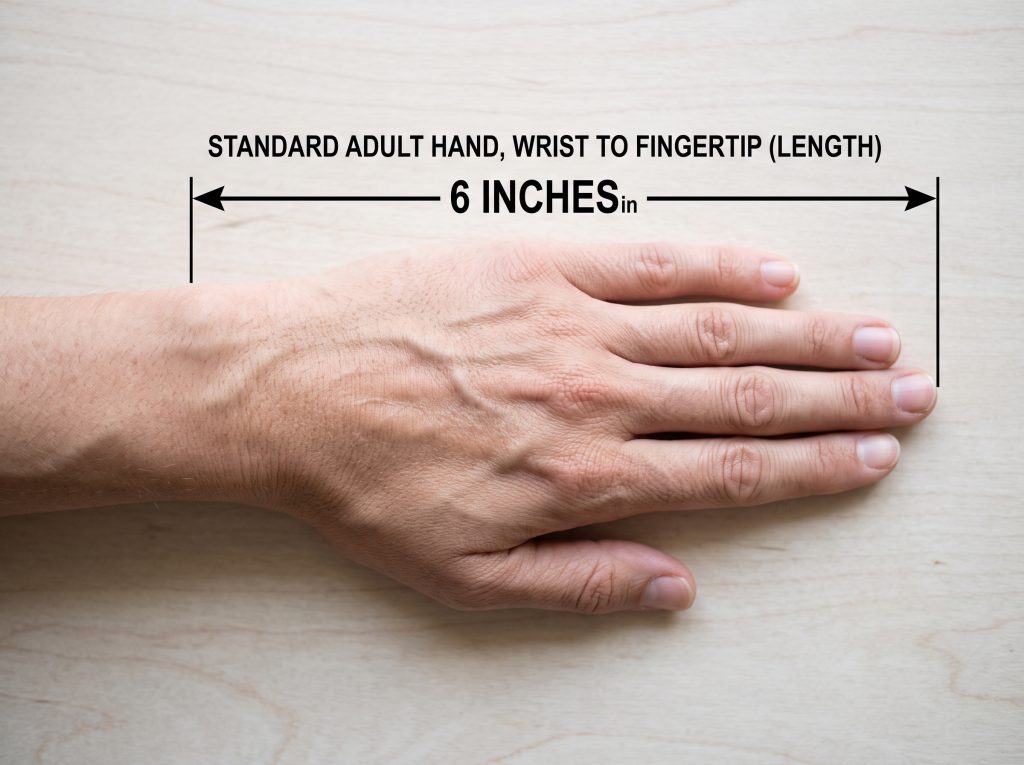 Adult Hand, Wrist to Fingertip (Length)