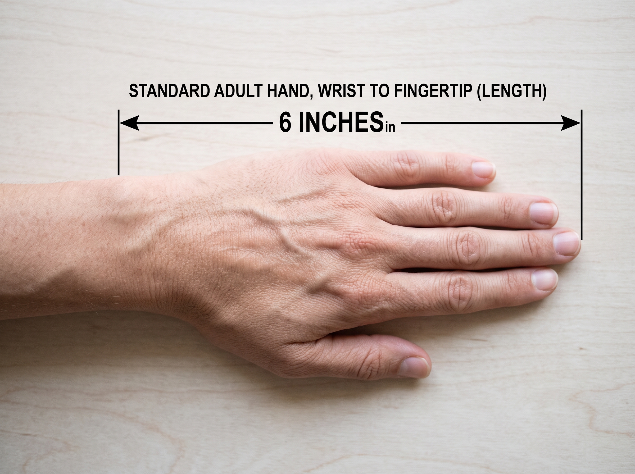 Adult Hand, Wrist to Fingertip (Length) Adult Hand, Wrist to Fingertip (Length)