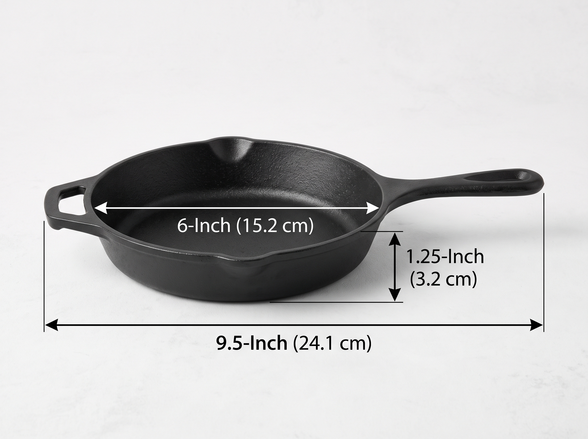 A 6-Inch Cast Iron Skillet Cooking Surface Diameter A 6-Inch Cast Iron Skillet Cooking Surface Diameter