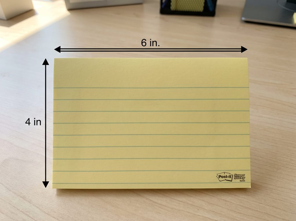Post-it Super Sticky Notes, 4x6 Size Long Edge