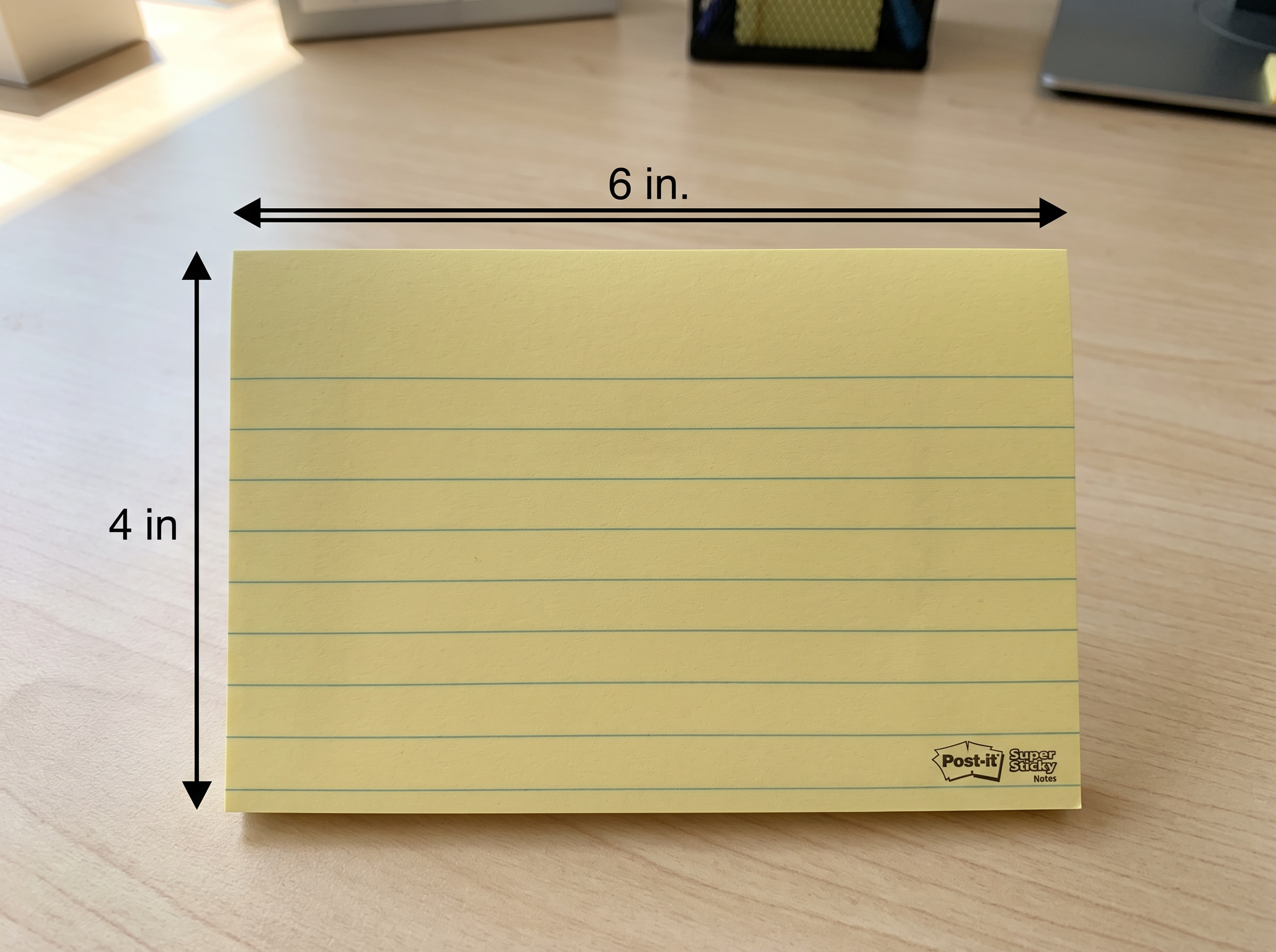 Post-it Super Sticky Notes, 4x6 Size Long Edge Post-it Super Sticky Notes, 4x6 Size Long Edge