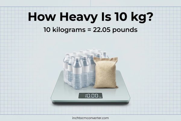 How heavy is 10 kg - 10 kilograms equals 22.05 pounds