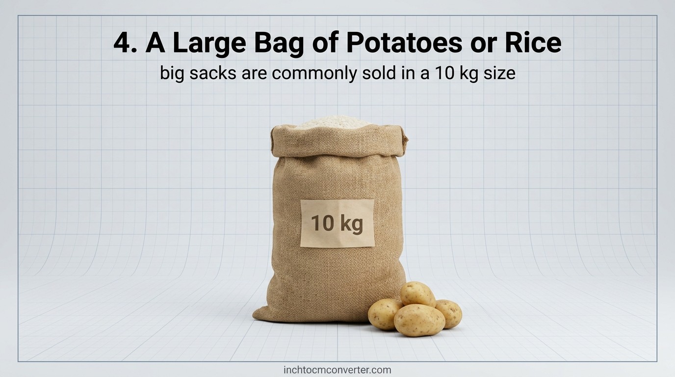 A large 10 kg bag of rice with potatoes
