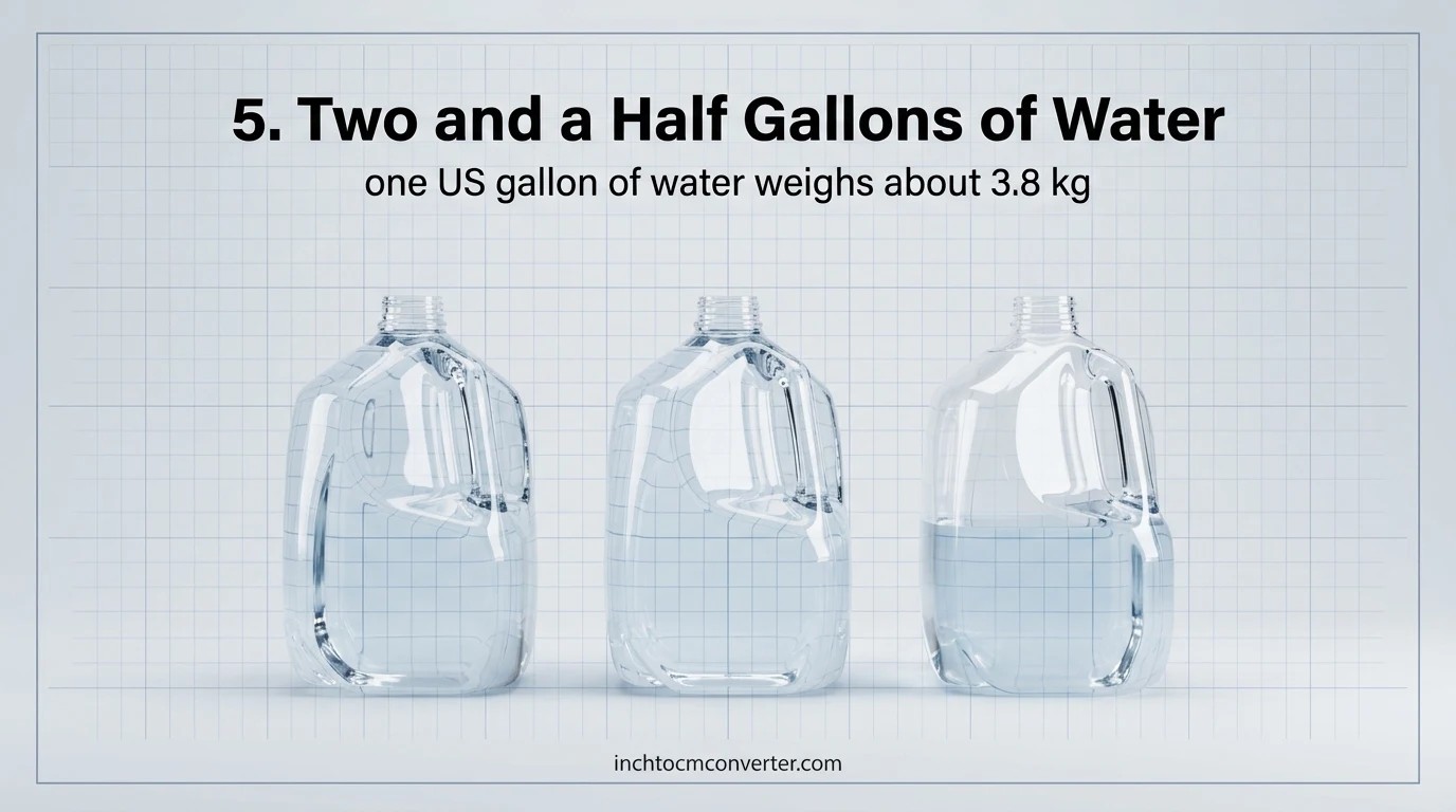 Two and a half gallons of water
