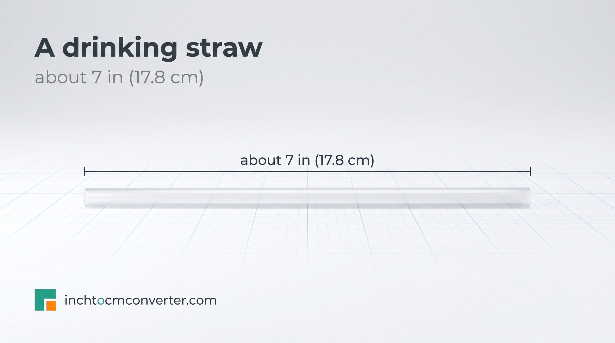 A Drinking Straw - size reference with measurement A Drinking Straw - size reference with measurement