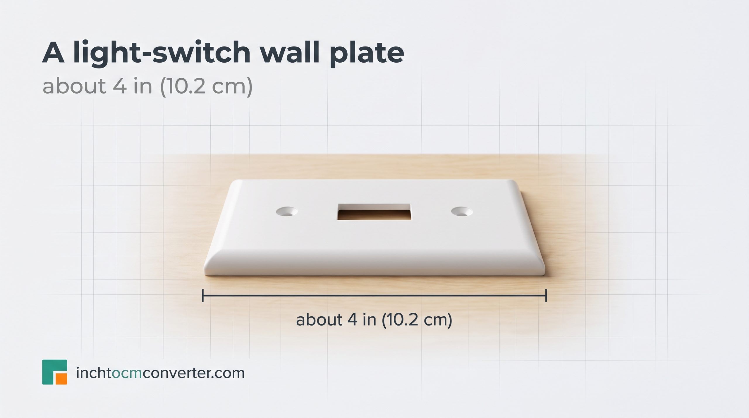 A Light Switch Wall Plate (Height) - size reference with measurement