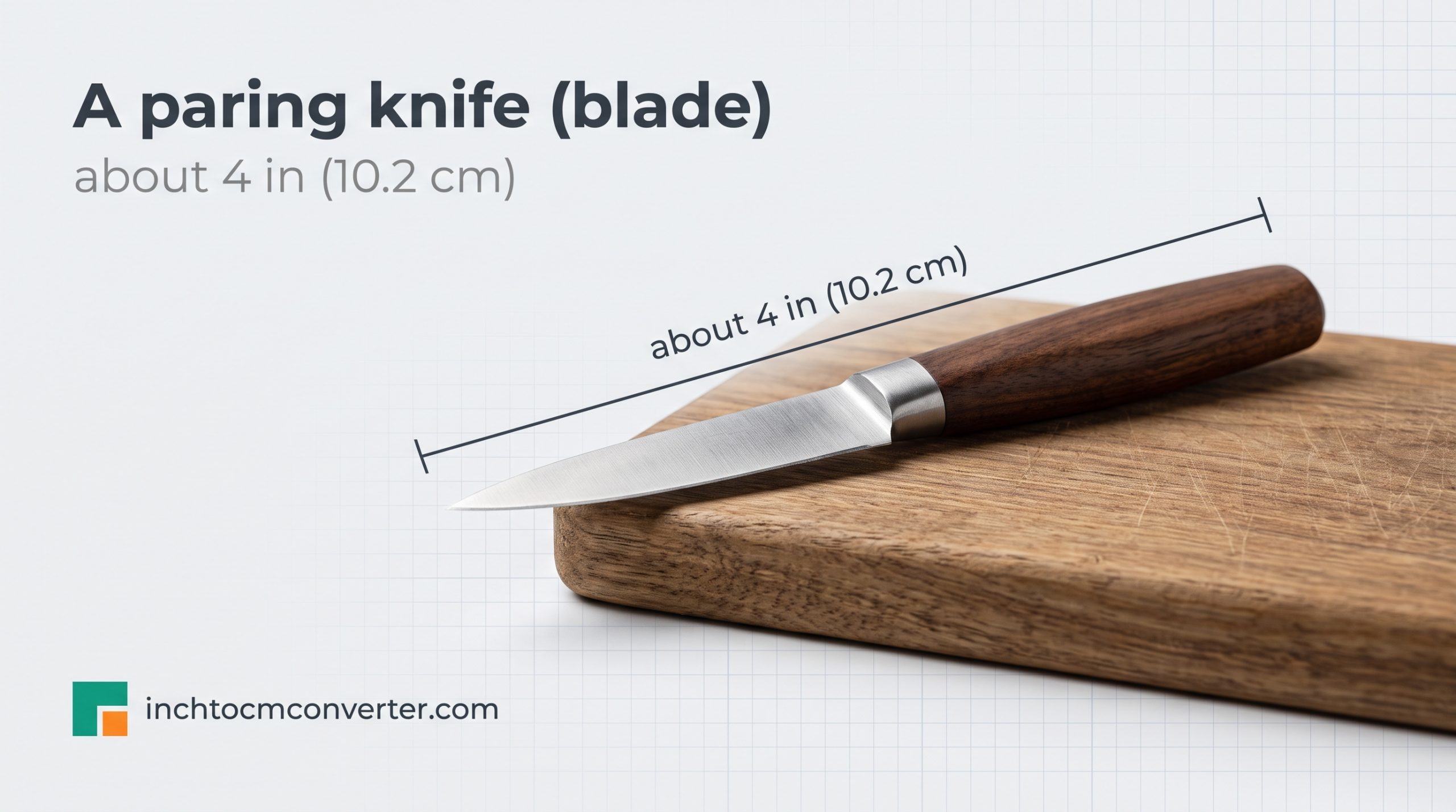 A Paring Knife (Blade Length) - size reference with measurement