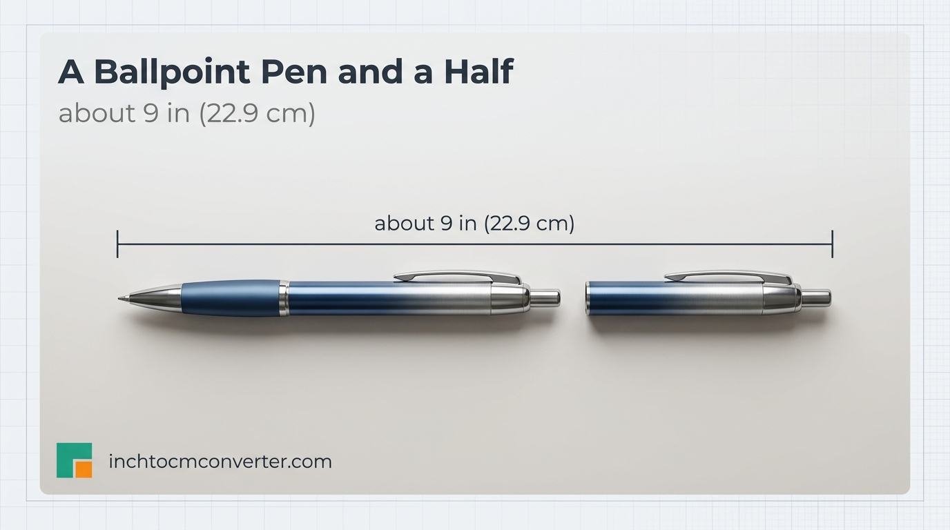 A Ballpoint Pen and a Half - size reference with measurement A Ballpoint Pen and a Half - size reference with measurement