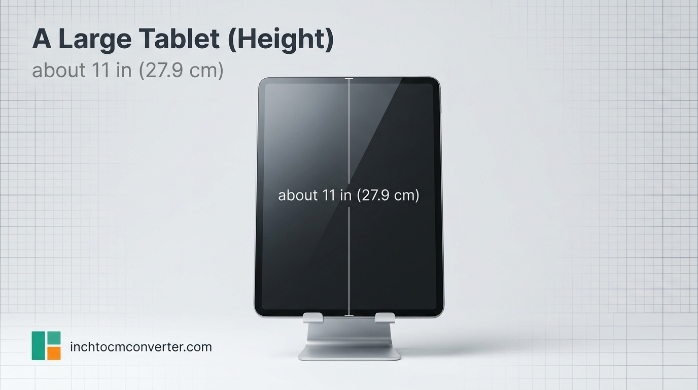 A Large Tablet (Height) - size reference with measurement