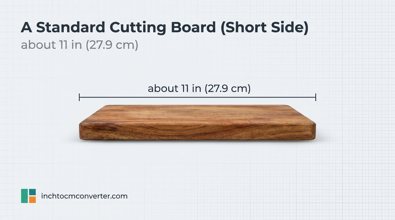 A Standard Cutting Board (Short Side) - size reference with measurement