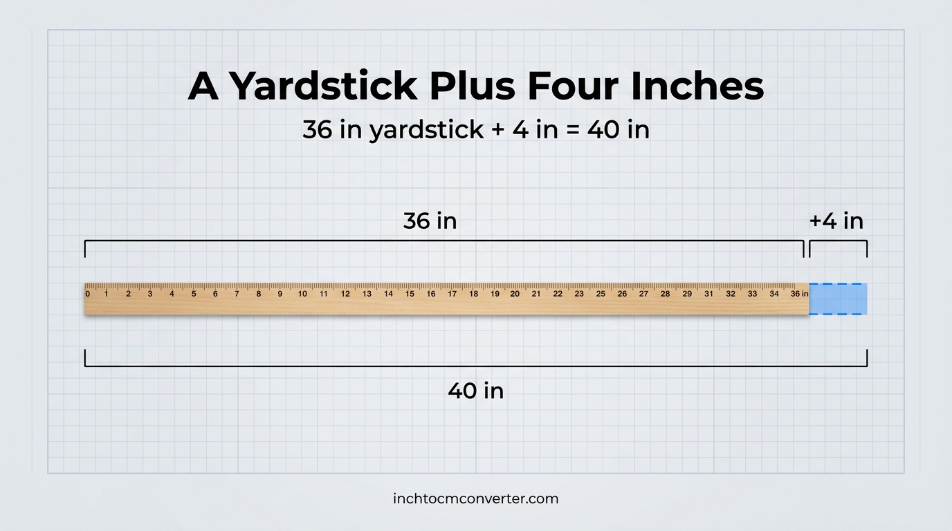 A Yardstick Plus Four Inches - size reference with measurement