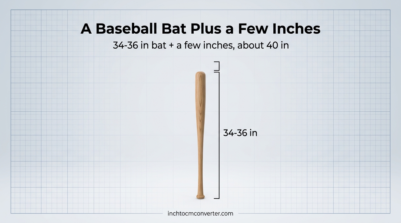 A Baseball Bat Plus a Few Inches - size reference with measurement