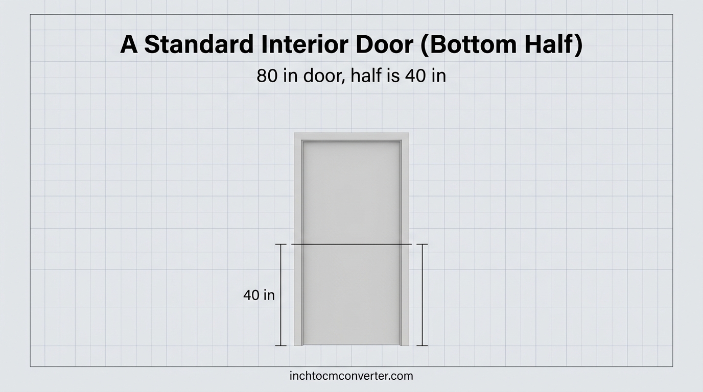 A Standard Interior Door (Bottom Half) - size reference with measurement