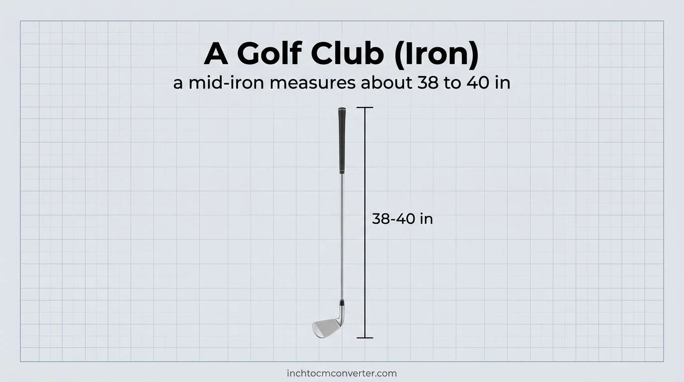 A Golf Club (Iron) - size reference with measurement