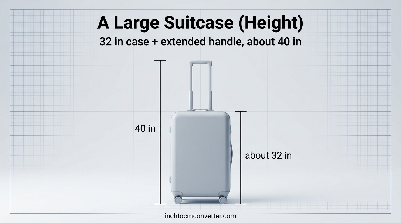 A Large Suitcase (Height) - size reference with measurement