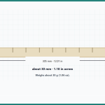 12-inch ruler size reference card - 12-inch ruler dimensions drawn to scale with dimension lines