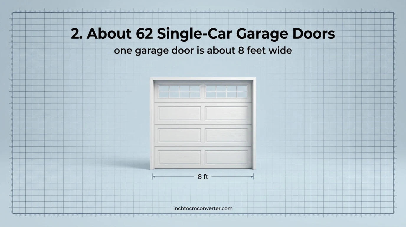 A single-car garage door is about 8 feet wide A single-car garage door is about 8 feet wide