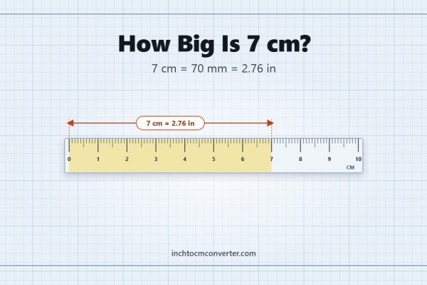 How Big Is 7 cm - 7 cm = 70 mm = 2.76 in