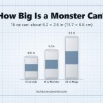 How Big Is a Monster Can - 16 oz can: about 6.2 × 2.6 in (15.7 × 6.6 cm)