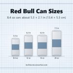 Red Bull Can Sizes - 8.4 oz can: about 5.3 × 2.1 in (13.4 × 5.3 cm)